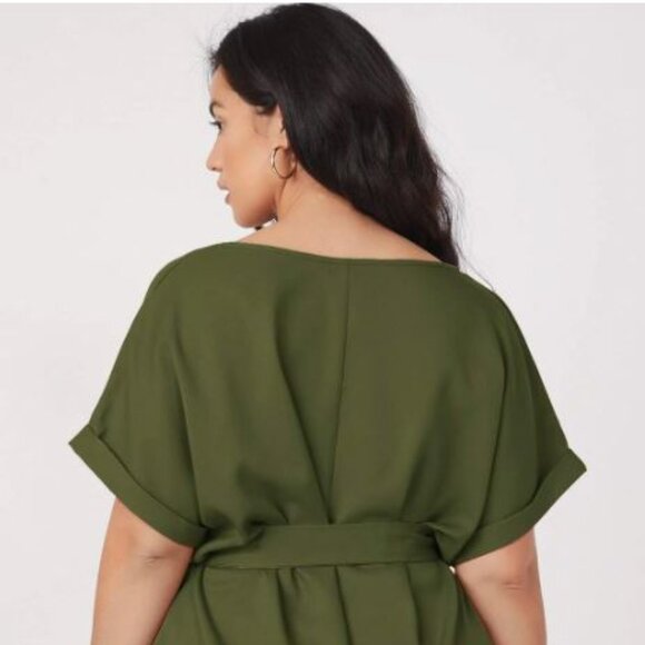 Plus Size Blue Dress *** 4XL SIZE 20 Color Green - Picture 3 of 6